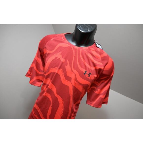 Under Armour Gym Shirt HeatGear Red Camo Athletic Short Sleeve Tee Mens XL NWT - Picture 4 of 8